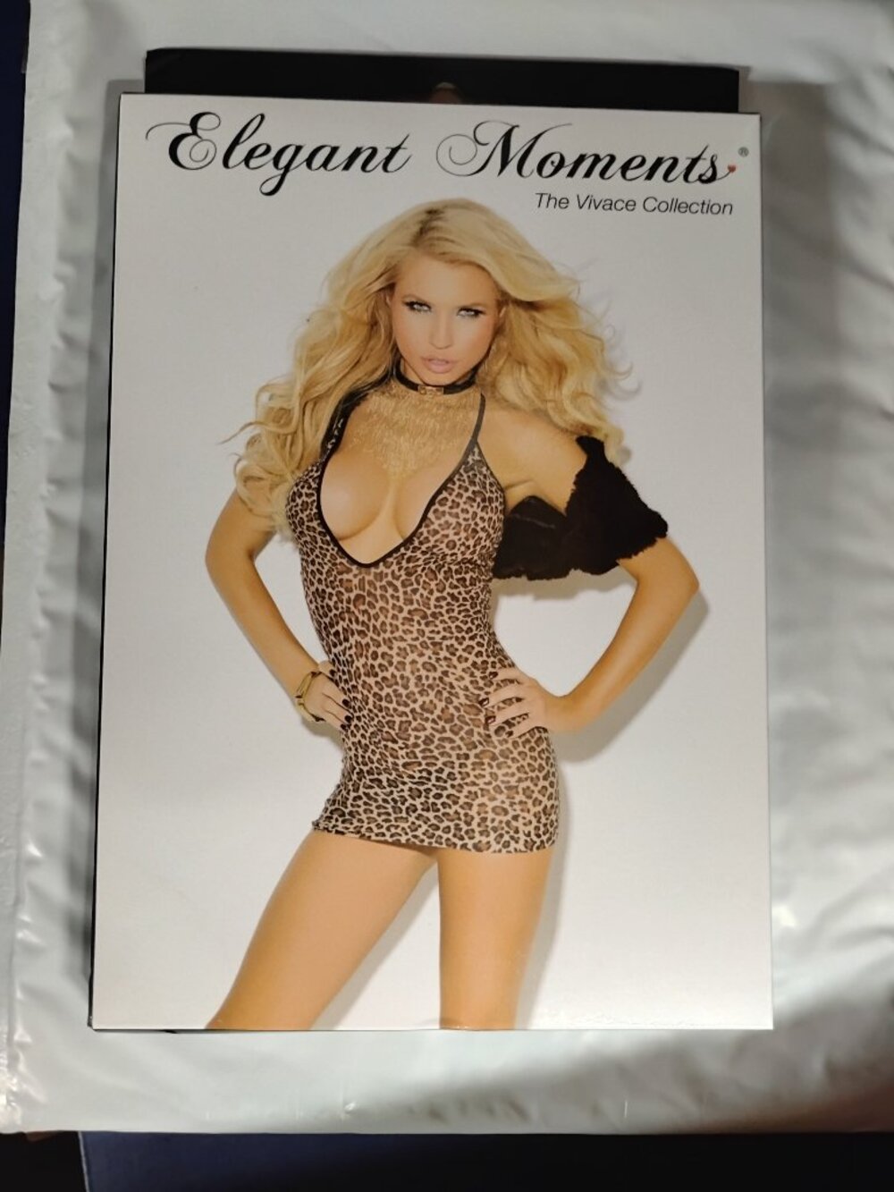Elegant Moments Vivace Leopard Print Halter Neck Mini Dress